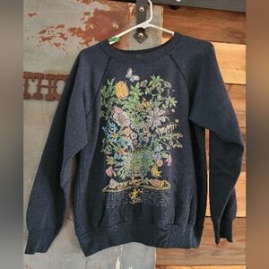 Vintage 80's Navy Floral Sweatshirt